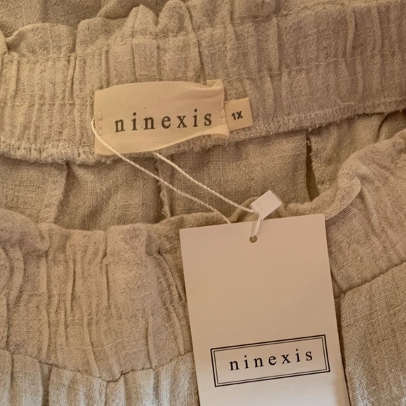 Ninexis 100% Linen Elastic Waist Pants Plus Size 1X - Picture 8 of 8